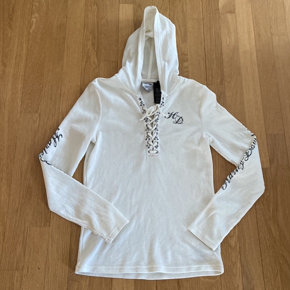 Harley-Davidson Tops - Harley Davidson Waffle Weave Hooded Size Small Top